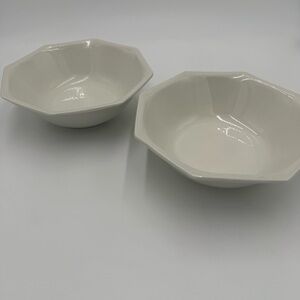 Set of 2 Johnson Brothers Heritage White Bowls